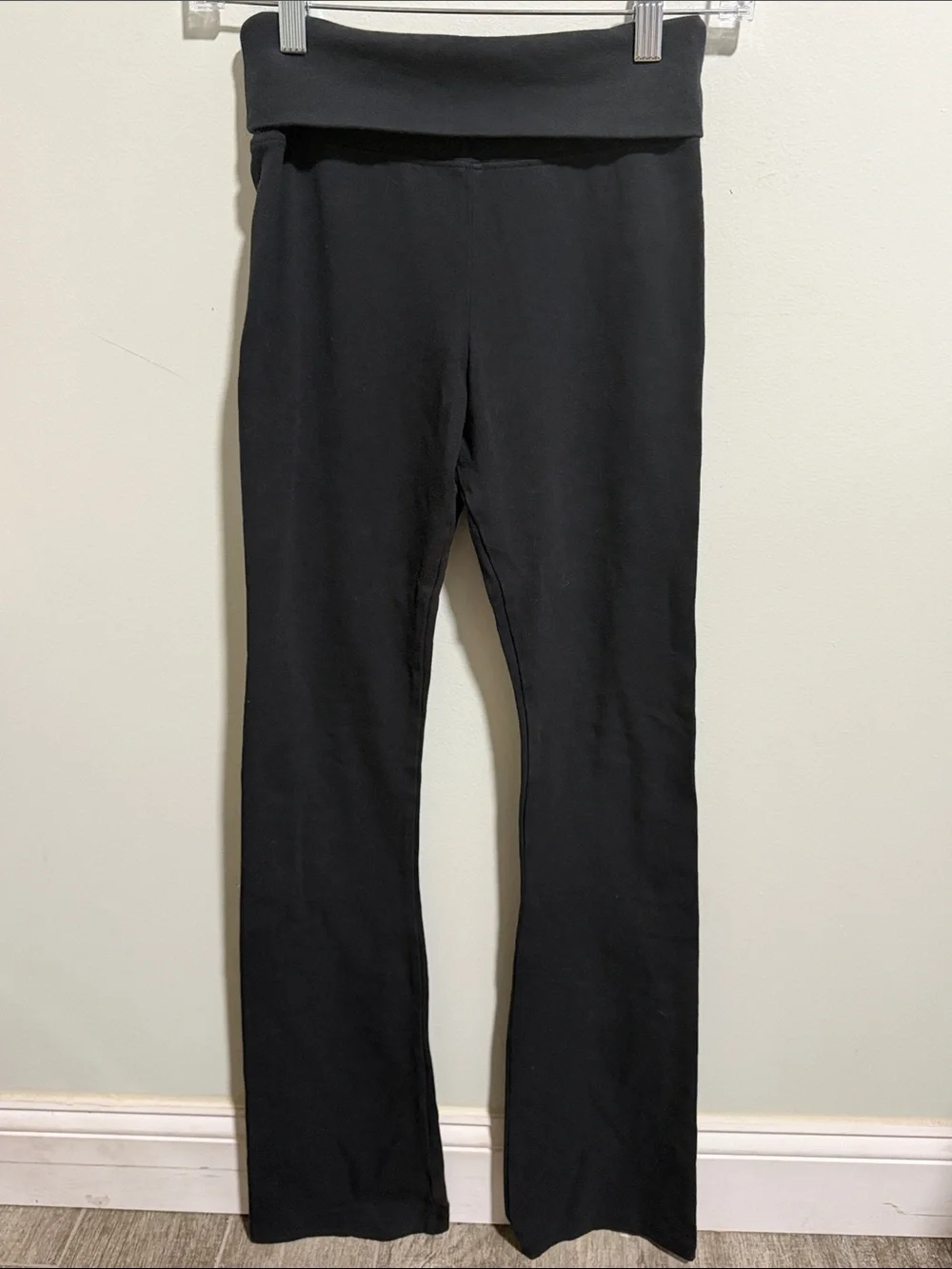 Brandy Melville Black Fold-Over Waist Leggings